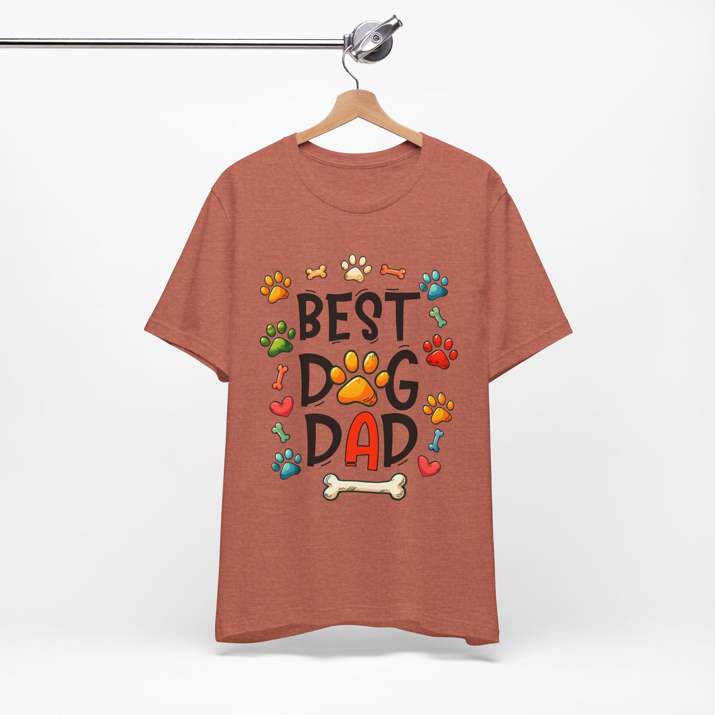 Best Dog Dad Tee - Fun Pet Lover Short Sleeve Shirt