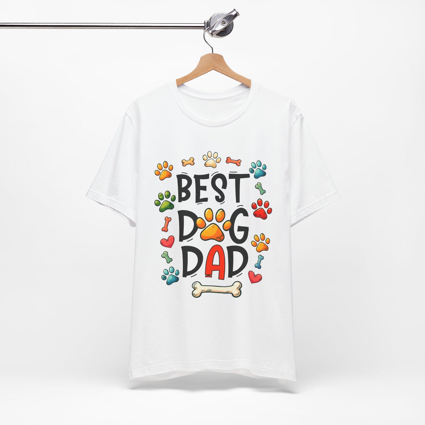 Best Dog Dad Tee - Fun Pet Lover Short Sleeve Shirt