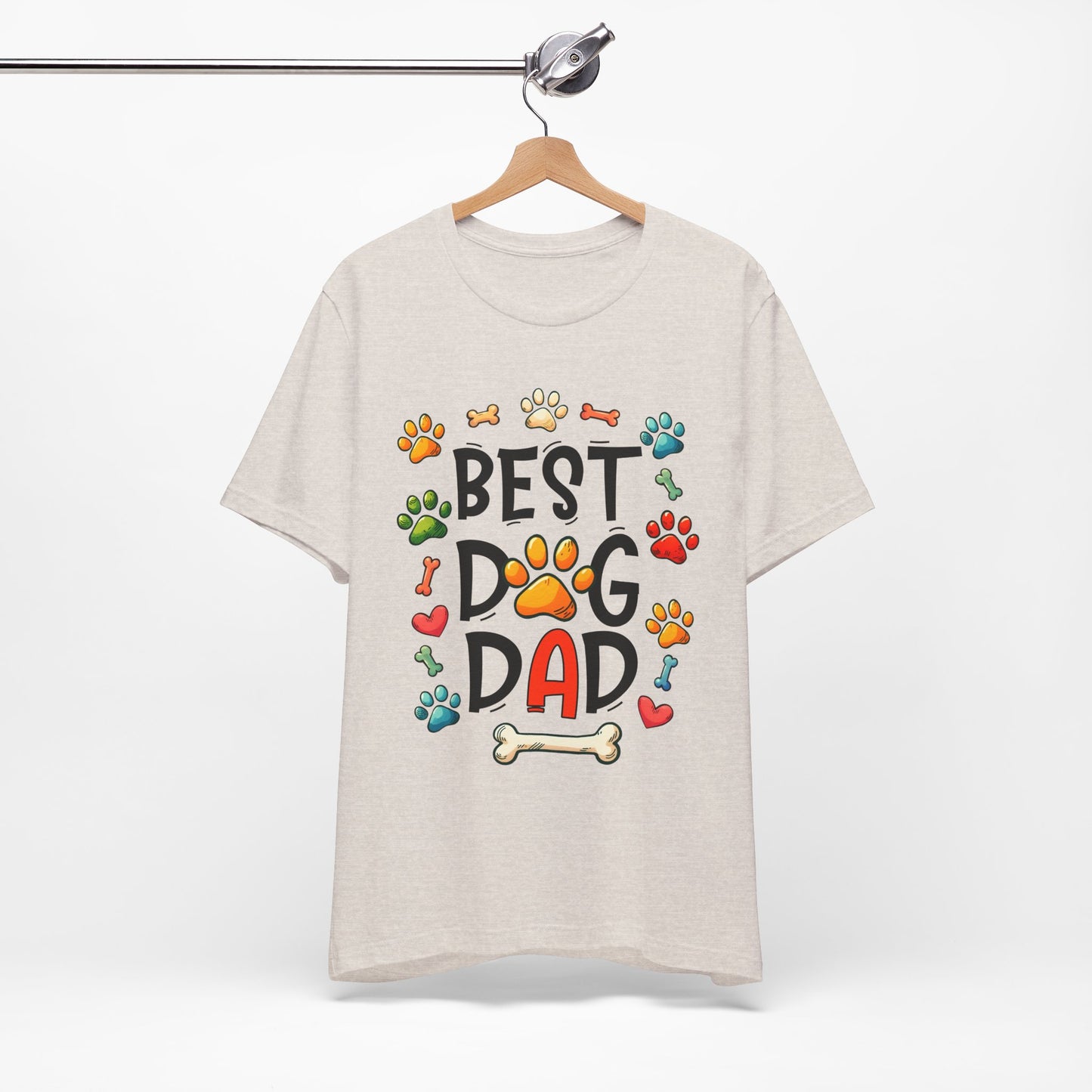 Best Dog Dad Tee - Fun Pet Lover Short Sleeve Shirt