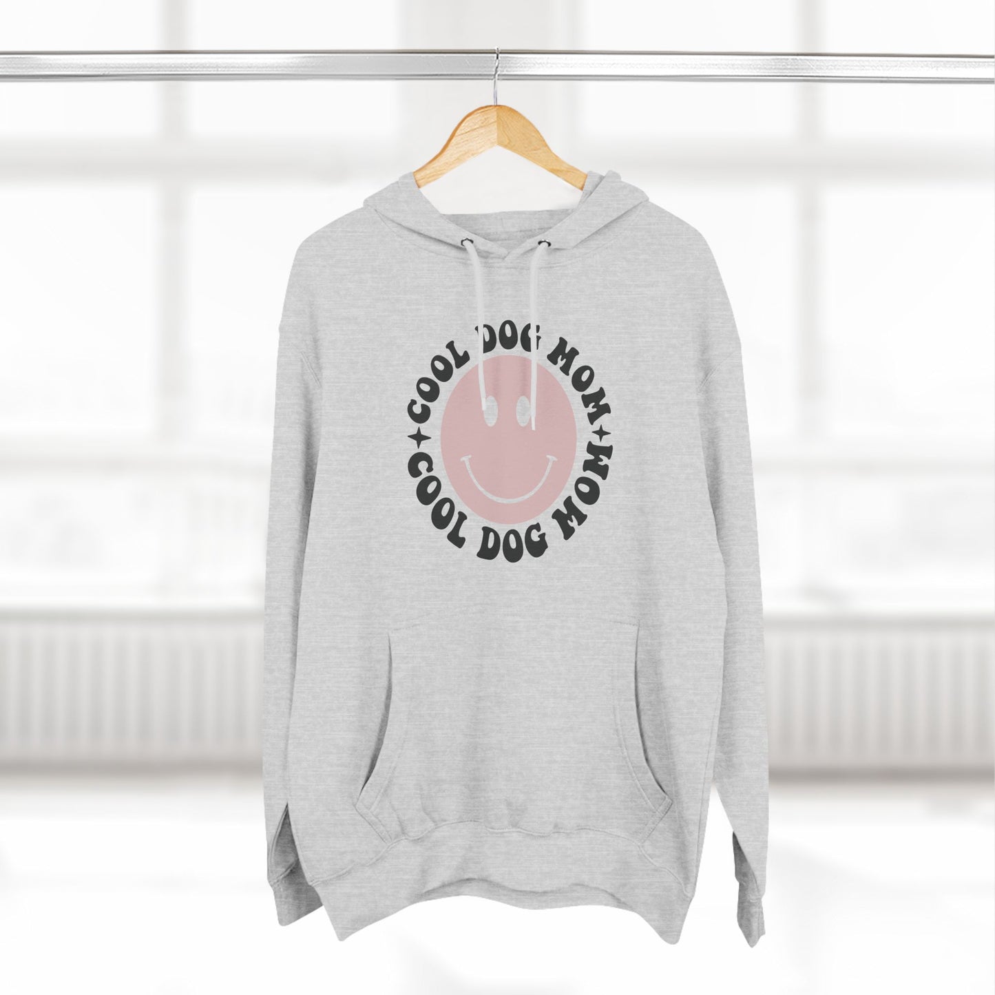 Cool Dog Mom Three-Panel Fleece Hoodie - Perfect Gift for Dog Lovers