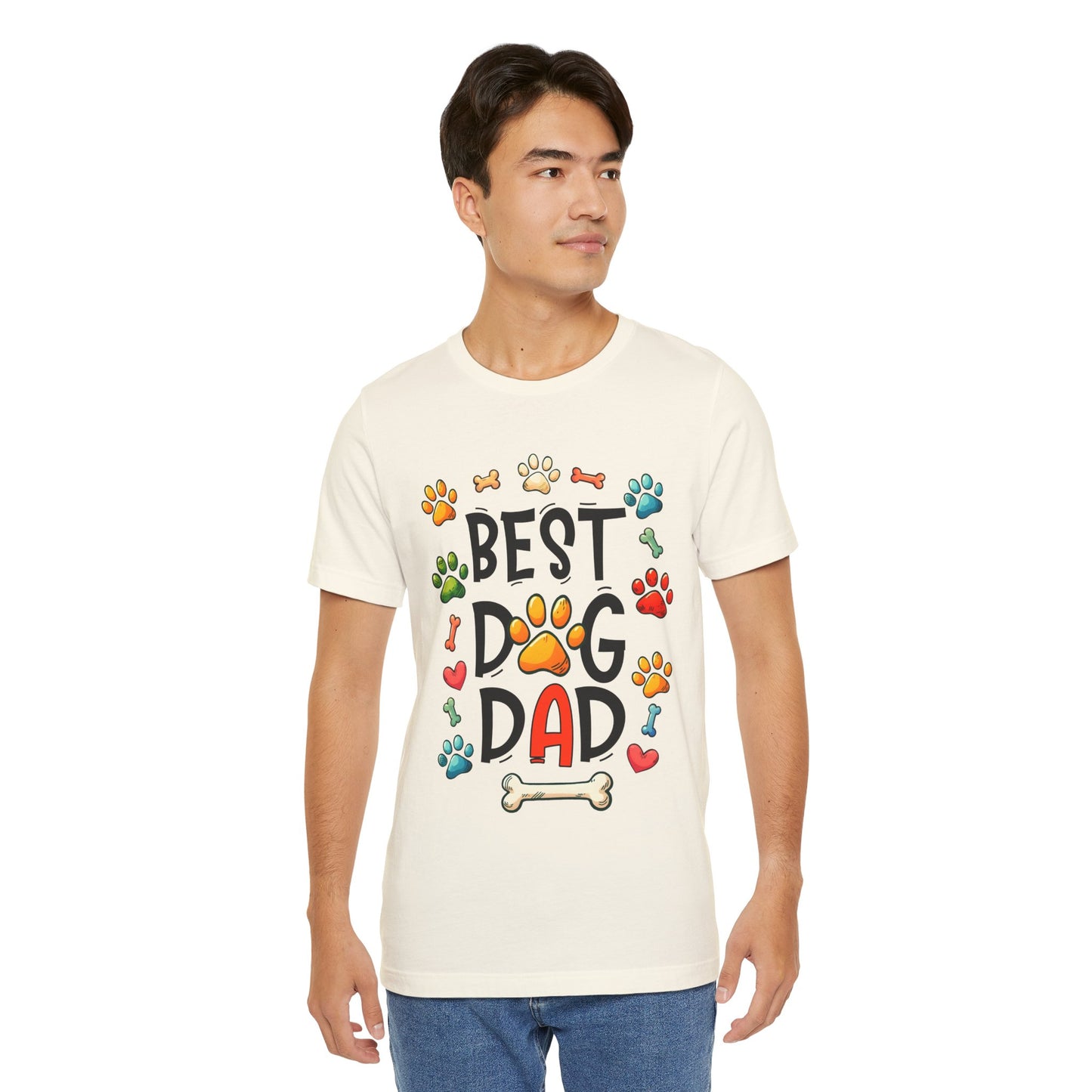 Best Dog Dad Tee - Fun Pet Lover Short Sleeve Shirt
