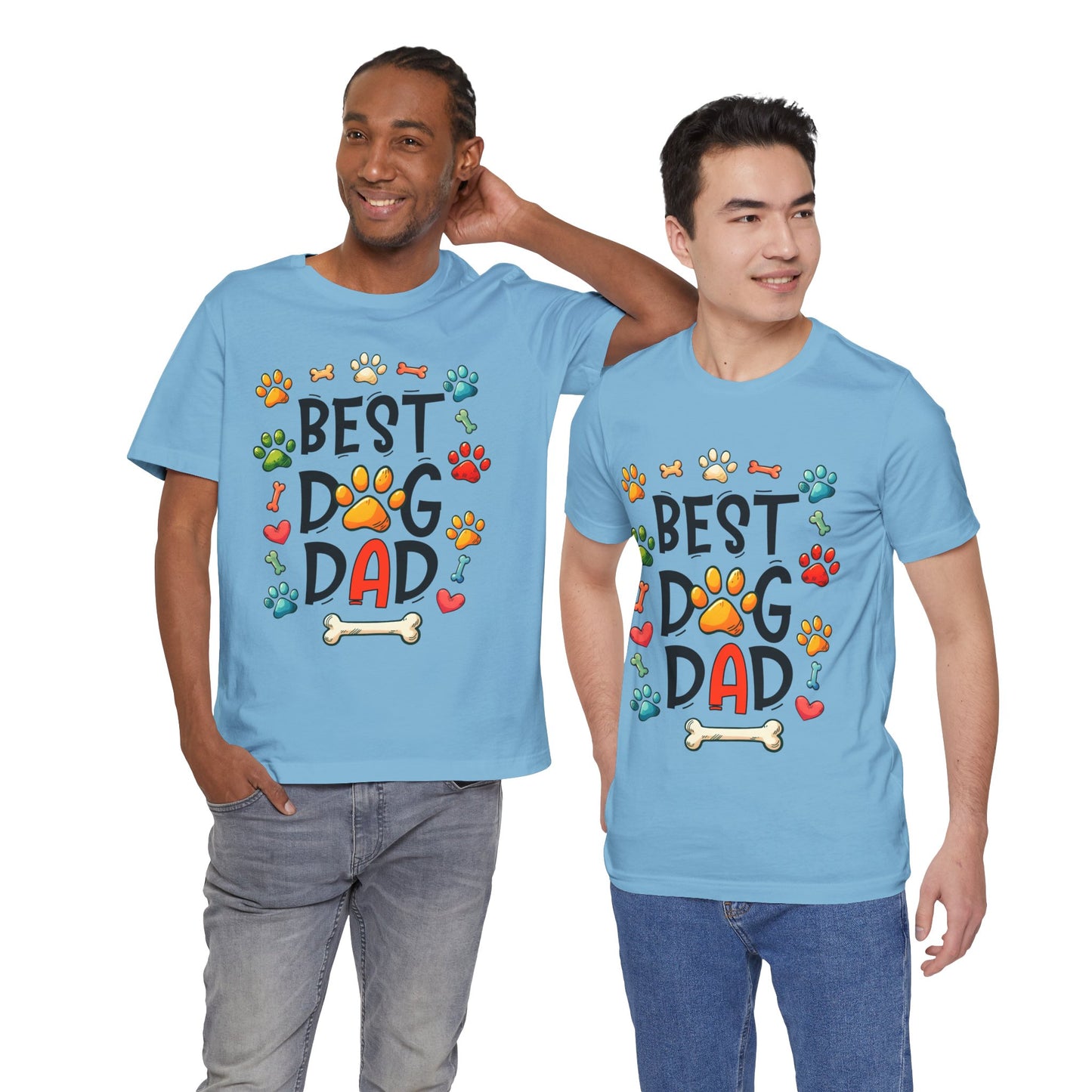 Best Dog Dad Tee - Fun Pet Lover Short Sleeve Shirt
