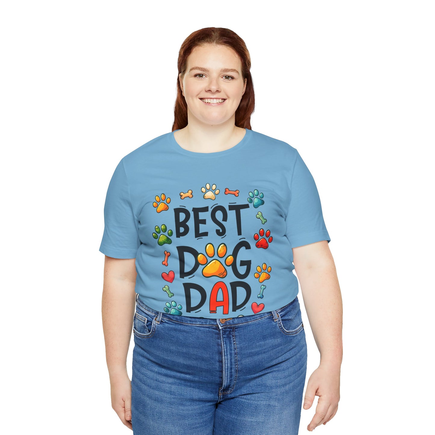 Best Dog Dad Tee - Fun Pet Lover Short Sleeve Shirt