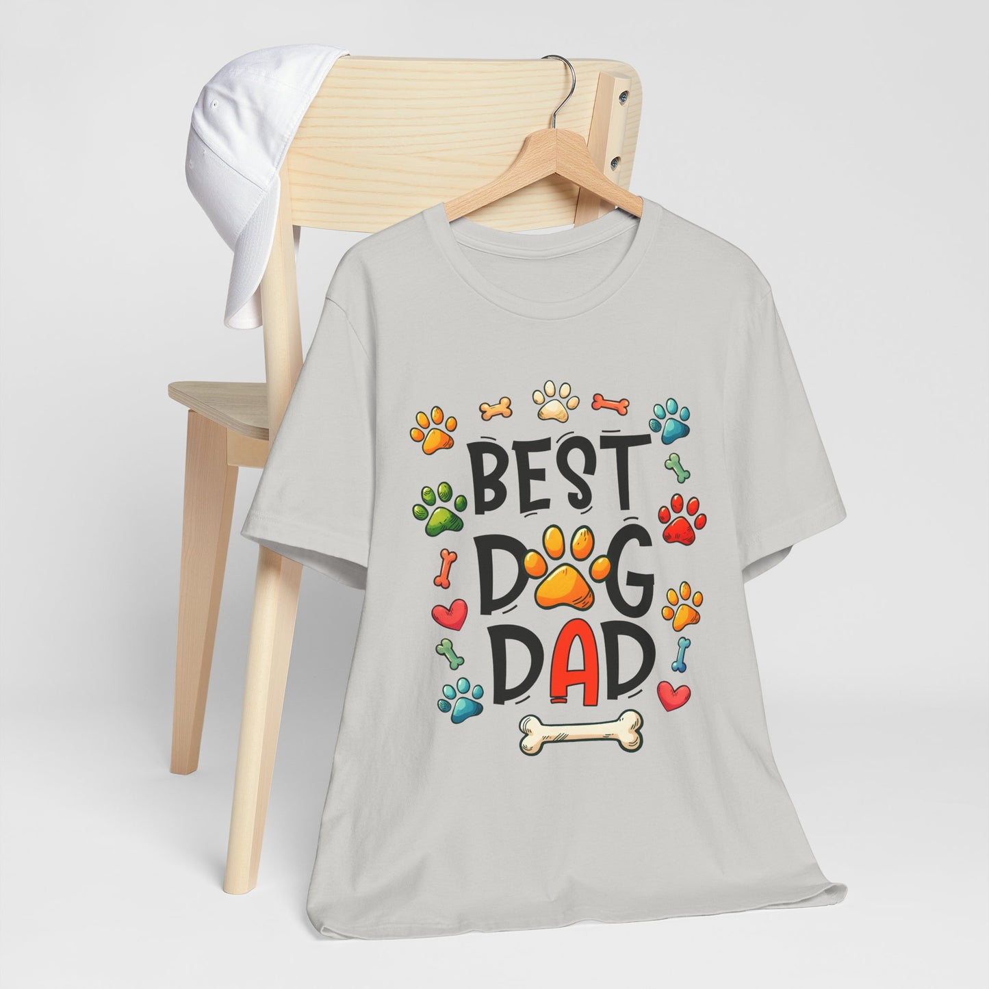Best Dog Dad Tee - Fun Pet Lover Short Sleeve Shirt