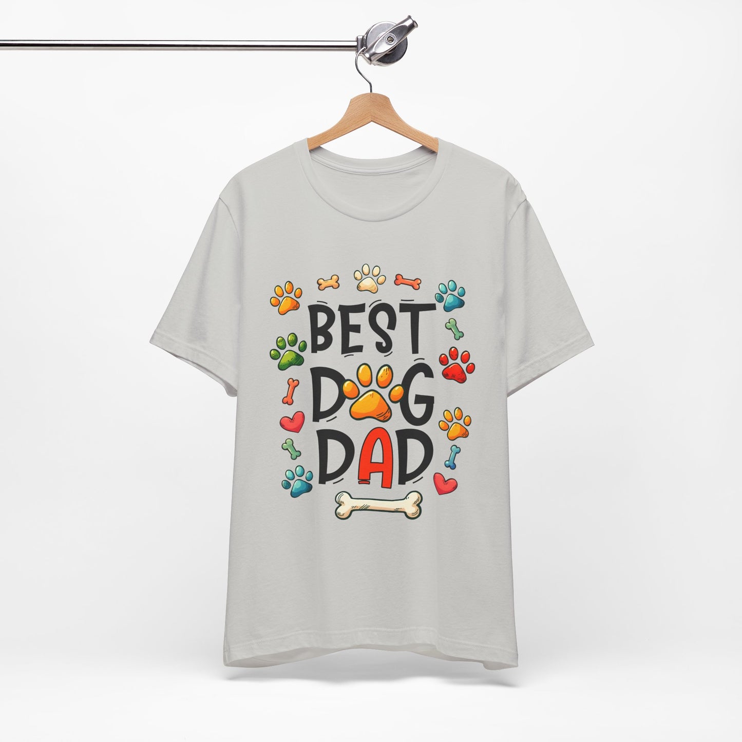 Best Dog Dad Tee - Fun Pet Lover Short Sleeve Shirt