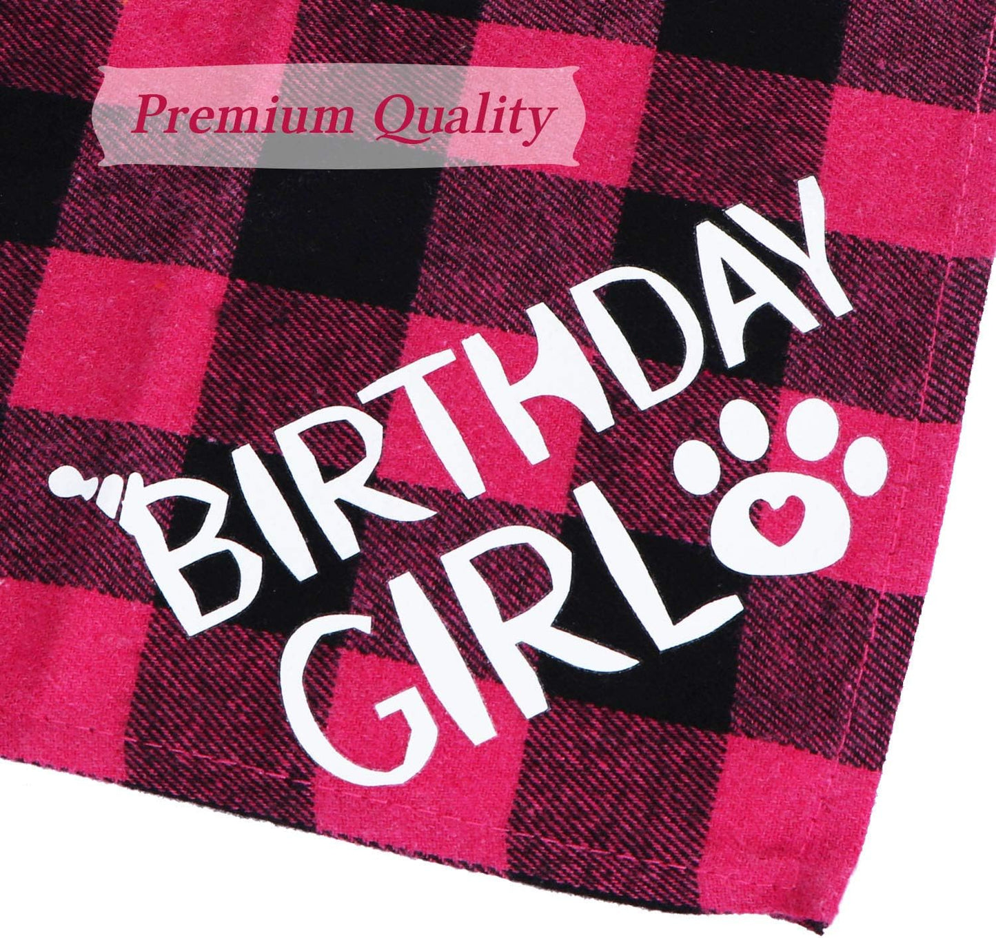 Dog Birthday Outfit Girl, Dog Birthday Bandana Girl Tutu Skirt Birthday Number Crown Hat Bowtie Happy Birthday Banner for Pet Puppy Dog Birthday Party Supplies (Pink)